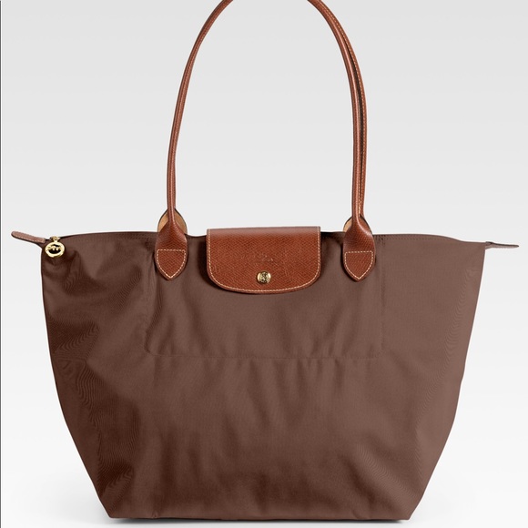 brown longchamp bag